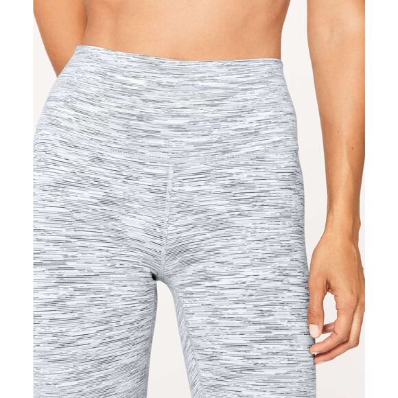 Lululemon Wunder Under Hi Rise 7/8 Tight Ice Gray Alpine White Heather Size 6 - Picture 4 of 13